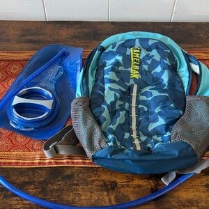 CamelBak Kids Backpack - Blue and Gray Camo